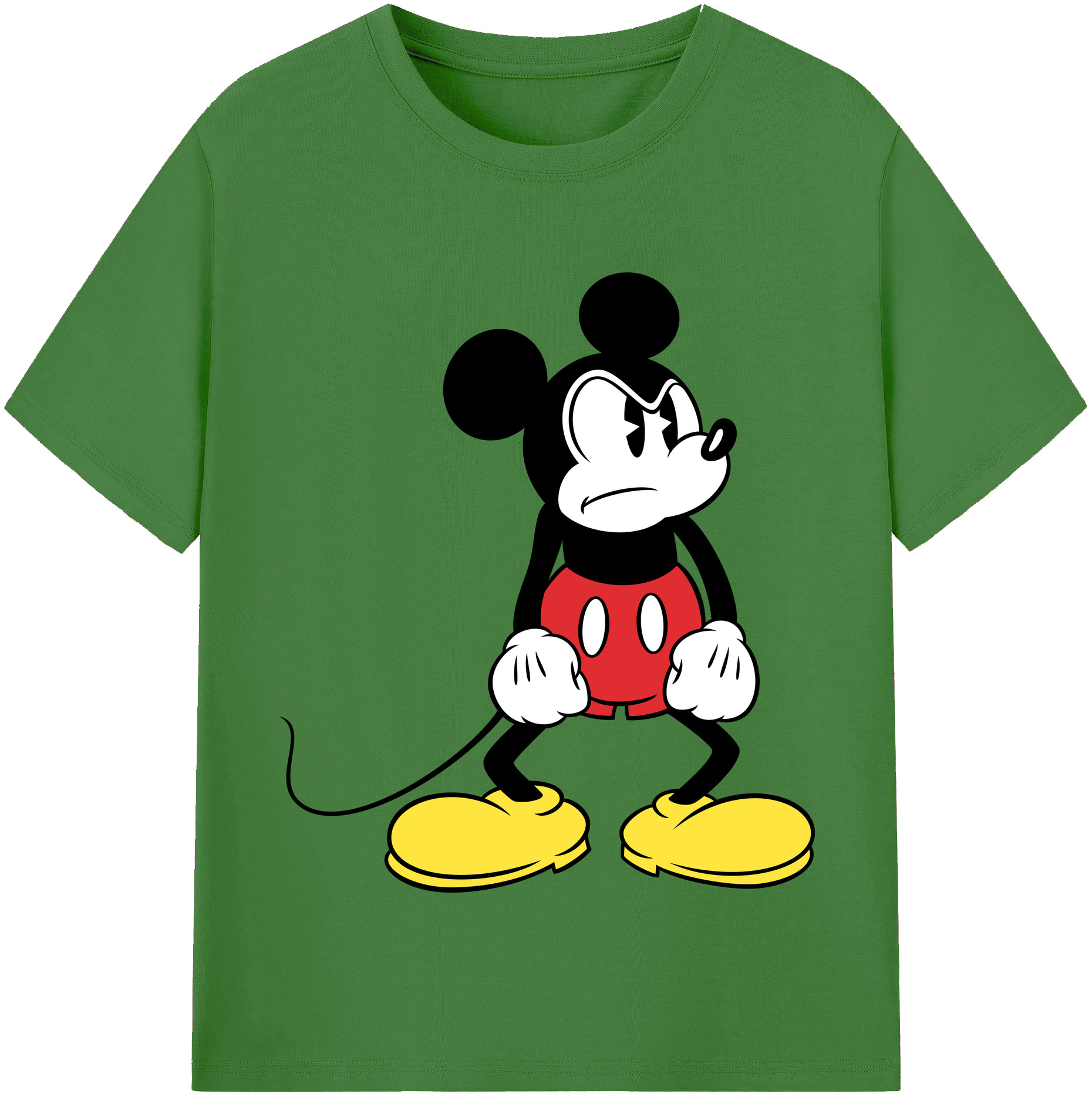 （画像用） ミッキーマウス Mickey Mouse レディースカジュアルプリントTシャツ（綿100％）